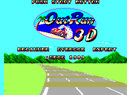 OutRun 3-D Title Screen